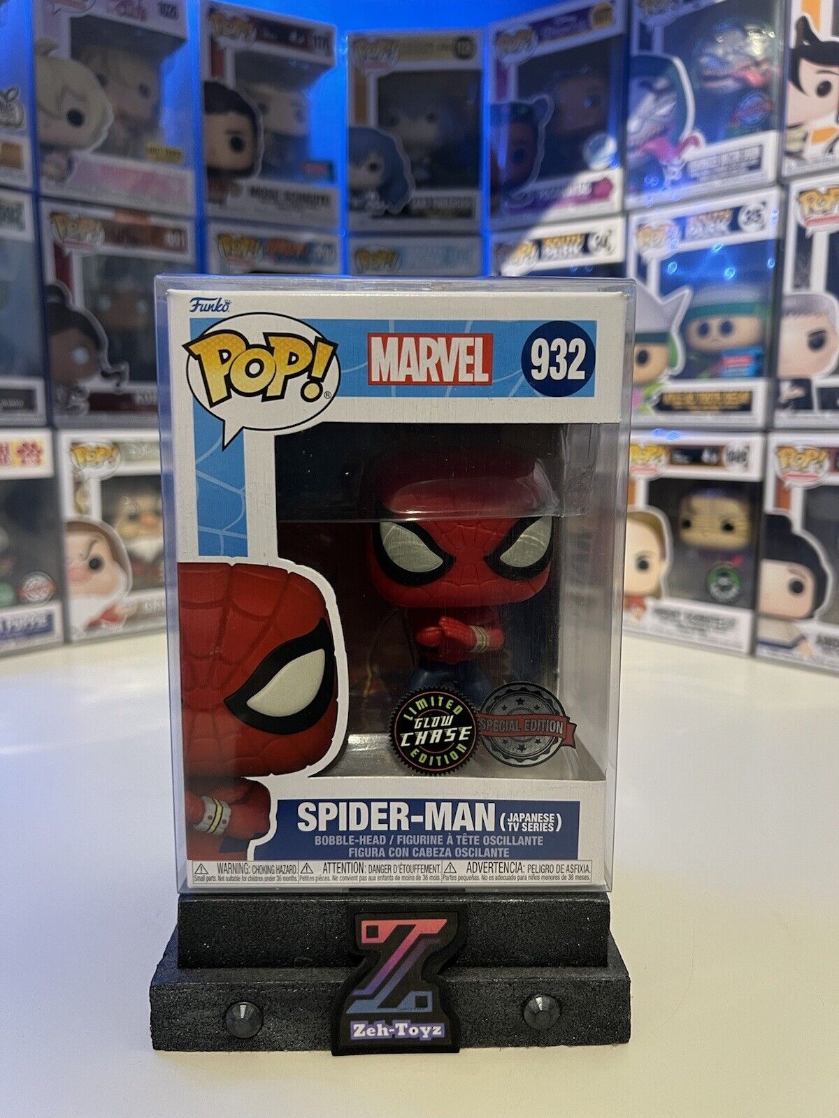 FUNKO POP! VINYL - MARVEL - SPIDER-MAN (JAPANESE TV SERIES) #932 - GLOW CHASE