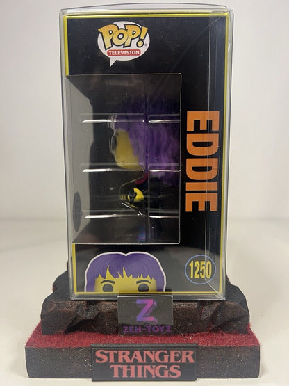 FUNKO POP! Television TV Stranger Things Eddie With Guitar #1250 Black Light