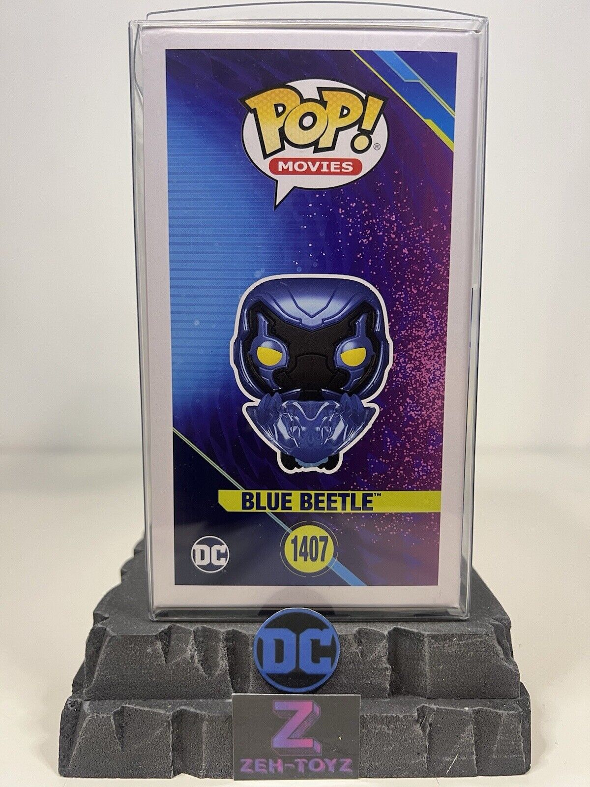 FUNKO POP! DC Universe Movies Blue Beetle #1407 Glow In The Dark Special Edition