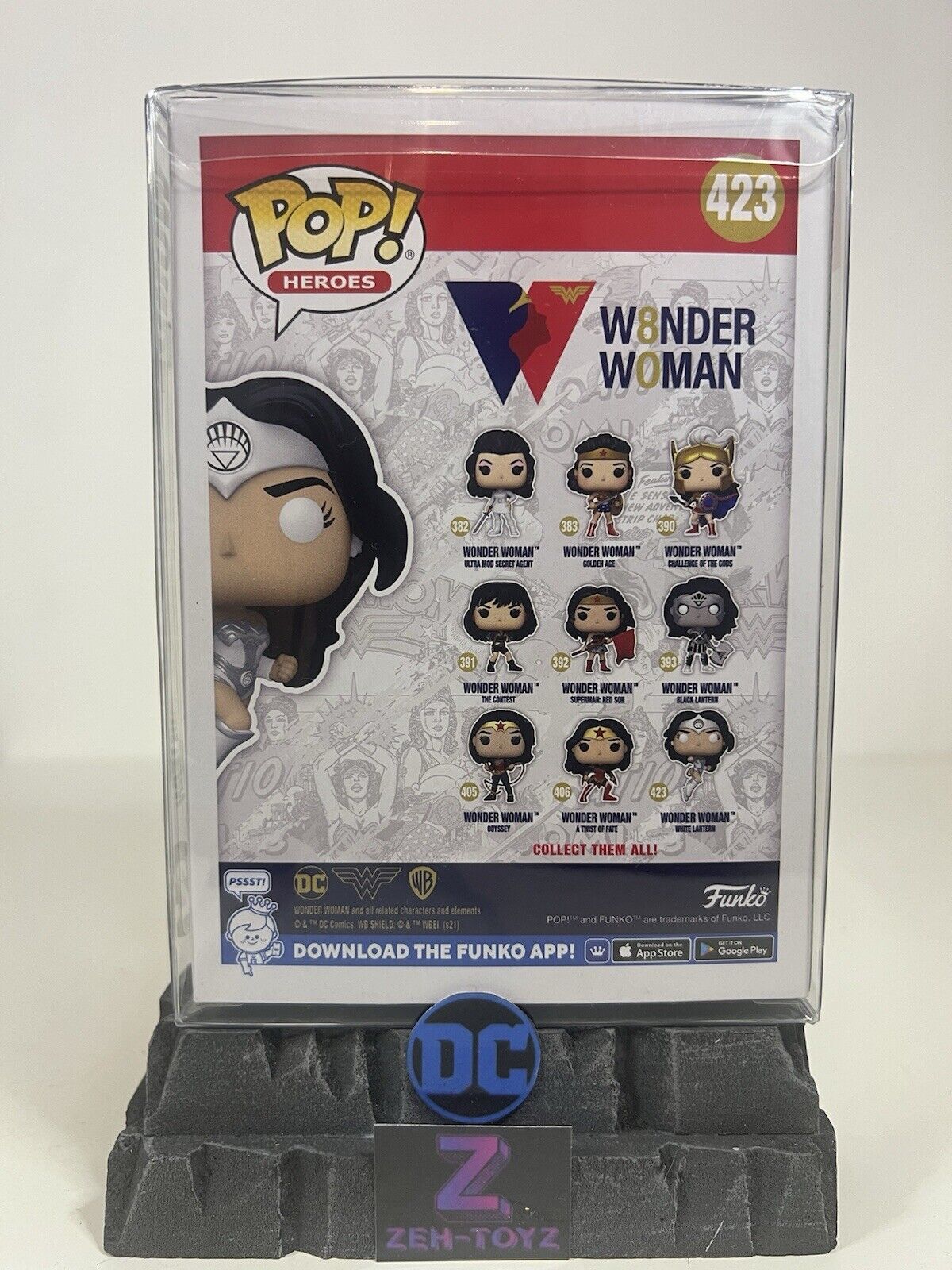 FUNKO POP! DC Universe Heroes DC Comics Wonder Woman White Lantern #423