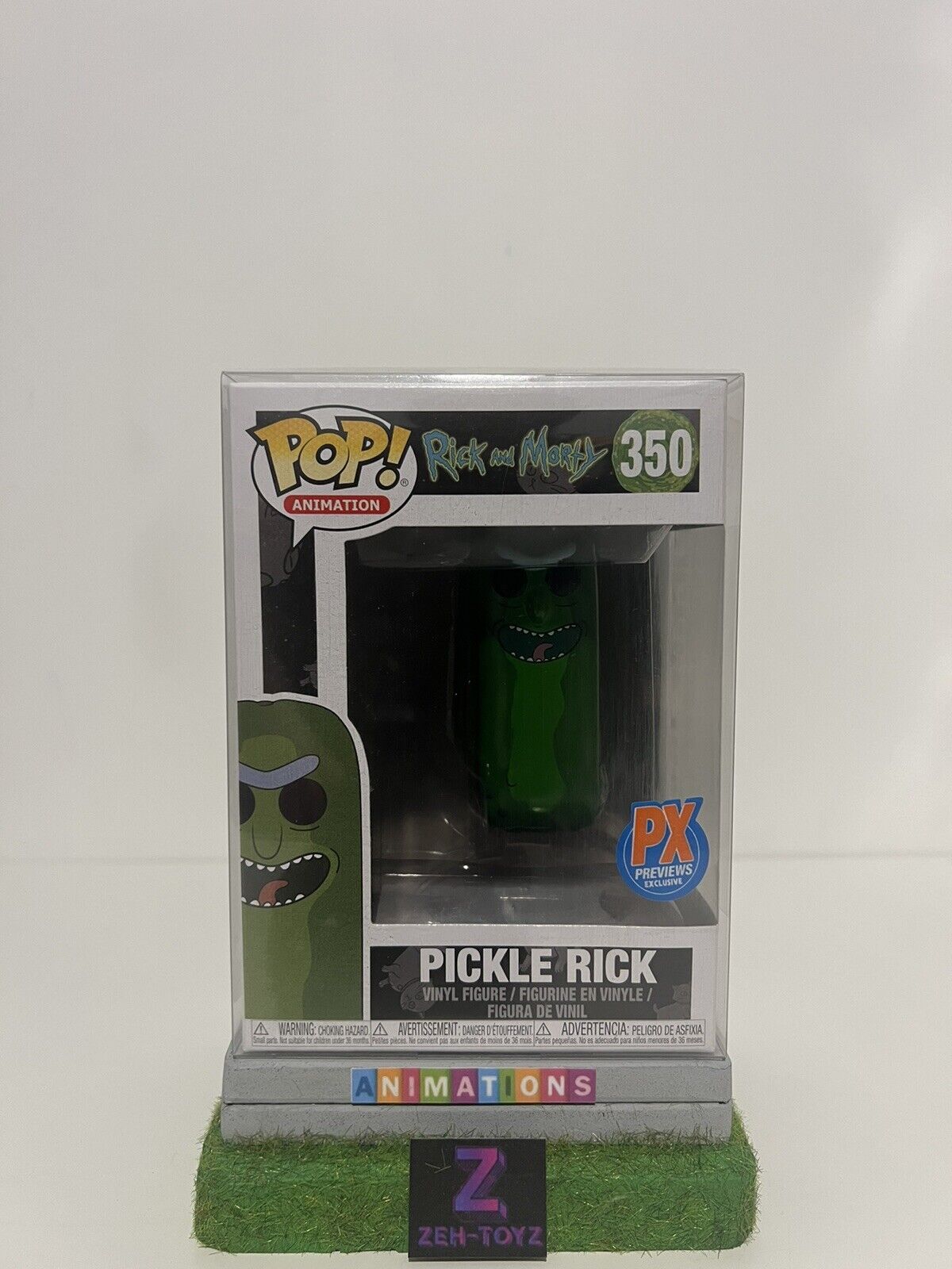 FUNKO POP! VINYL - RICK AND MORTY - PICKLE RICK #350 - PX PREVIEWS EXCLUSIVE