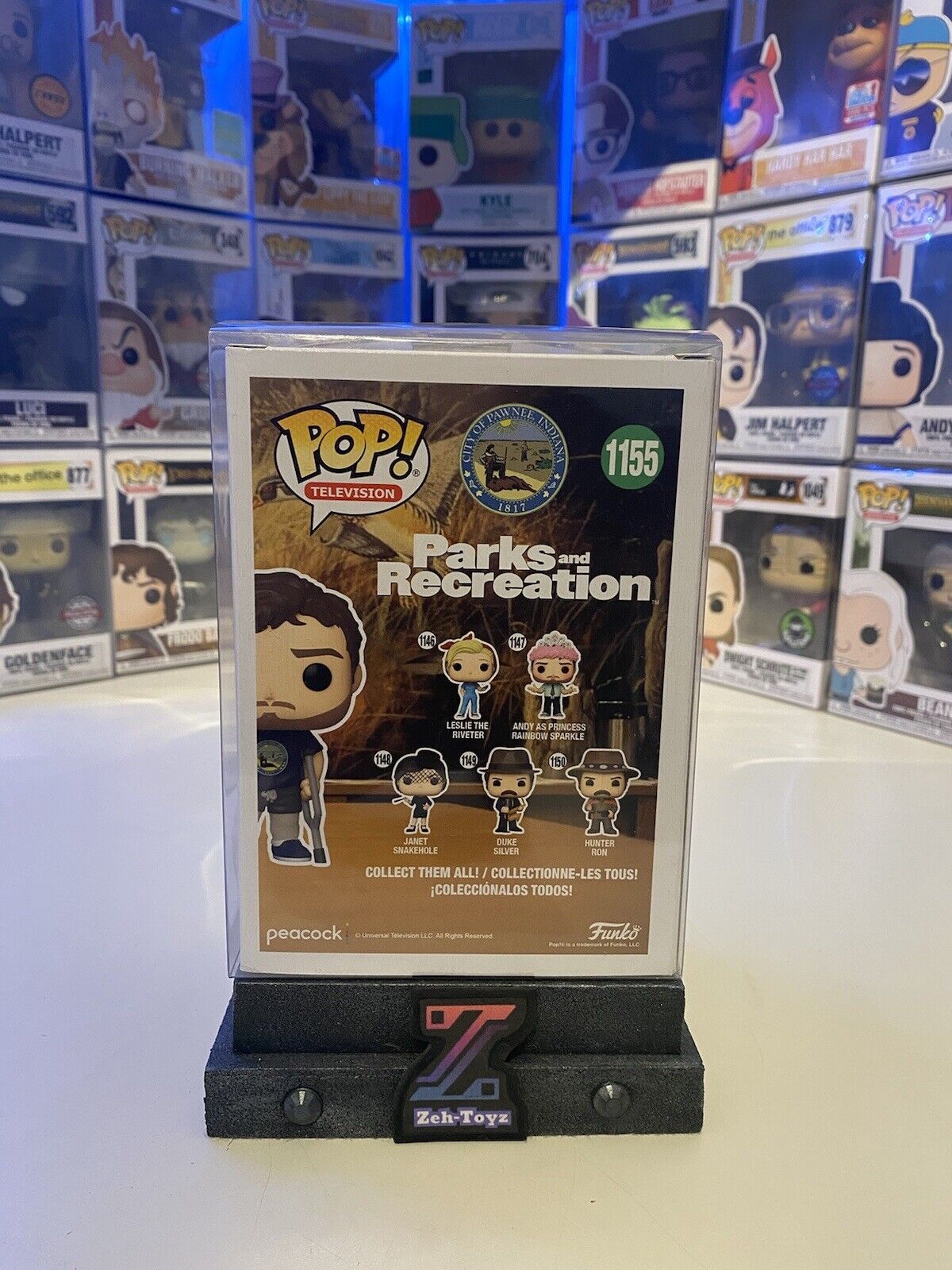 FUNKO POP! VINYL - PARKS AND RECREATION - ANDY WITH LEG CASTS #1155 -ONLY AT GO!