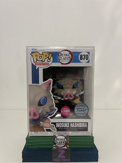 FUNKO POP! VINYL - DEMON SLAYER - INOSUKE HASHIBIRA #870 - FLOCKED