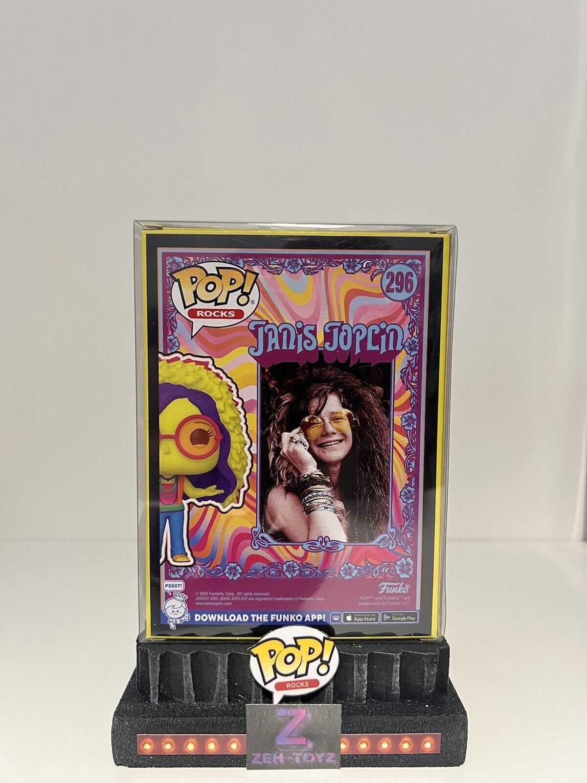 FUNKO POP! Music POP! Rocks Janis Joplin #296 Black Light Funko Exclusive