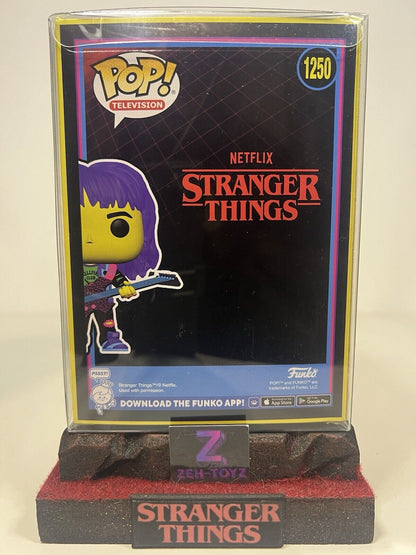 FUNKO POP! Television TV Stranger Things Eddie With Guitar #1250 Black Light