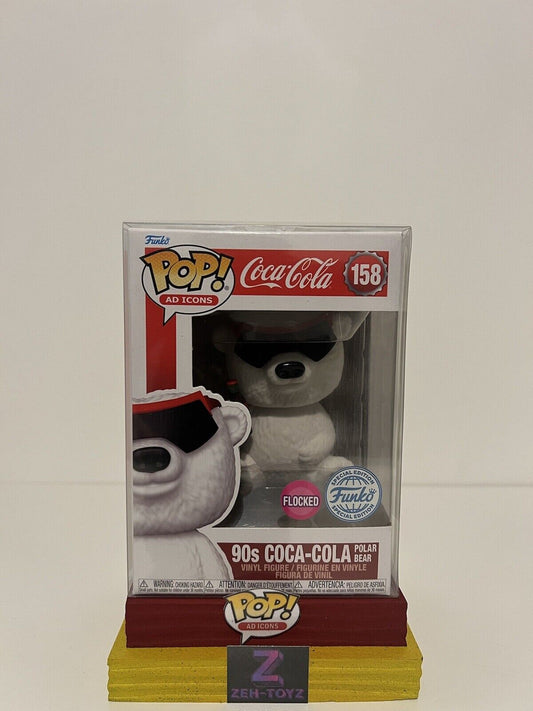 FUNKO POP! Ad Icons 90s Coca Cola Polar Bear Flocked Special Edition #158