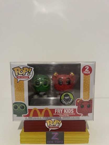 FUNKO POP! Ad Icons McDonalds Maccies Fry Kids Green & Red #2 Pack Exclusive