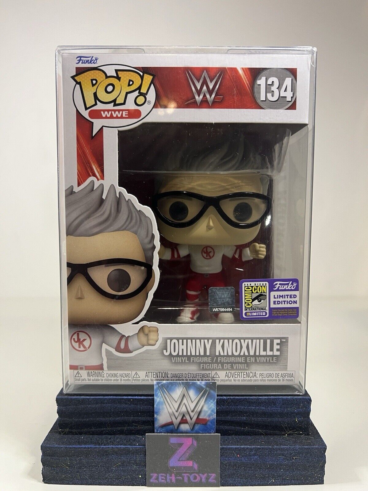 FUNKO POP! WWE Wrestling Jackass Johnny Knoxville #134 San Diego Comic Con