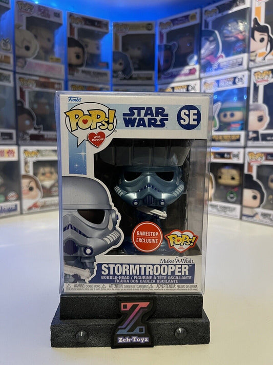 FUNKO POP! Movies Star Wars Make A Wish Stormtrooper #SE Game Stop Exclusive