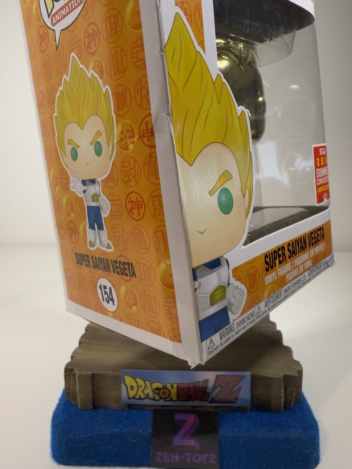 FUNKO POP! Anime Animation Dragonball Z Super Saiyan Vegeta #154 Con Exclusive