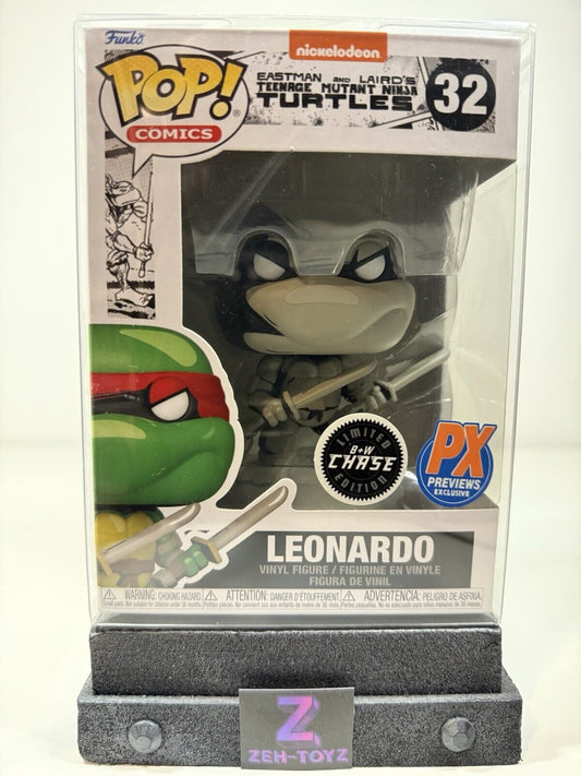 FUNKO POP! Comics TMNT Teenage Mutant Ninja Turtles Leonardo #32 B&W Chase