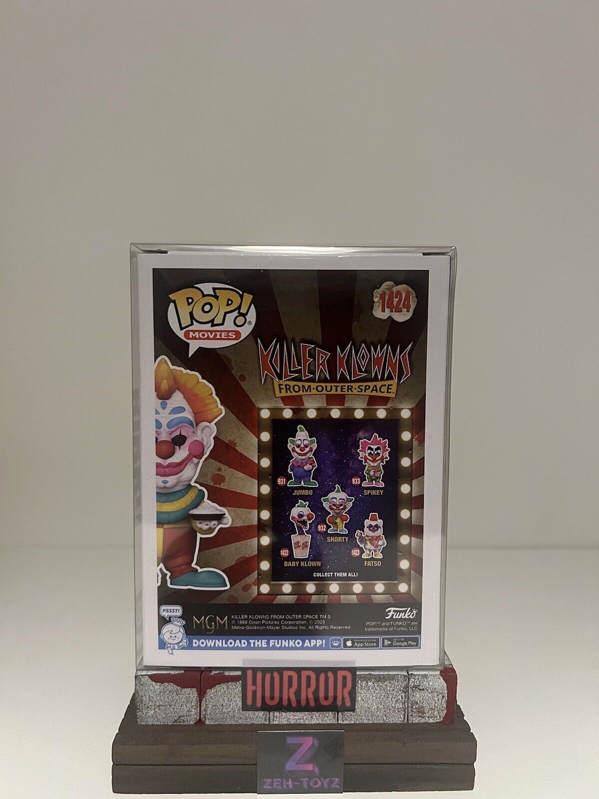 FUNKO POP! Horror Movies Killer Klowns Bibbo #1424 Funko Exclusive