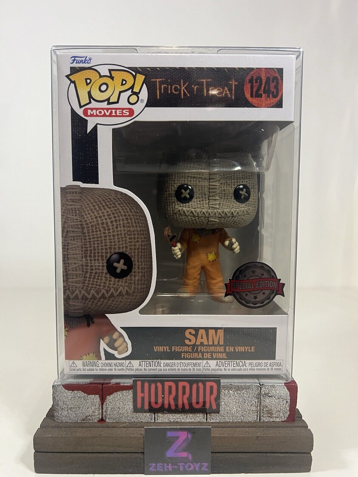 FUNKO POP! Horror Movies Trick R Treat Sam #1243 Special Edition