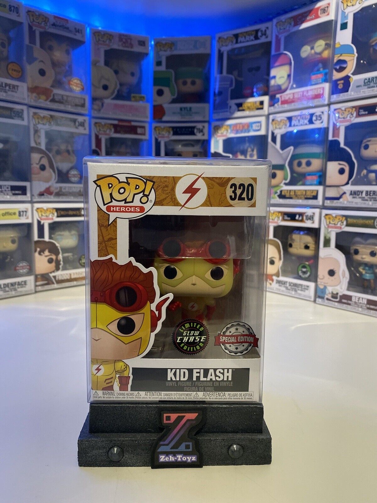 FUNKO POP! DC Heroes The Flash Kid Flash #320 Glow Chase