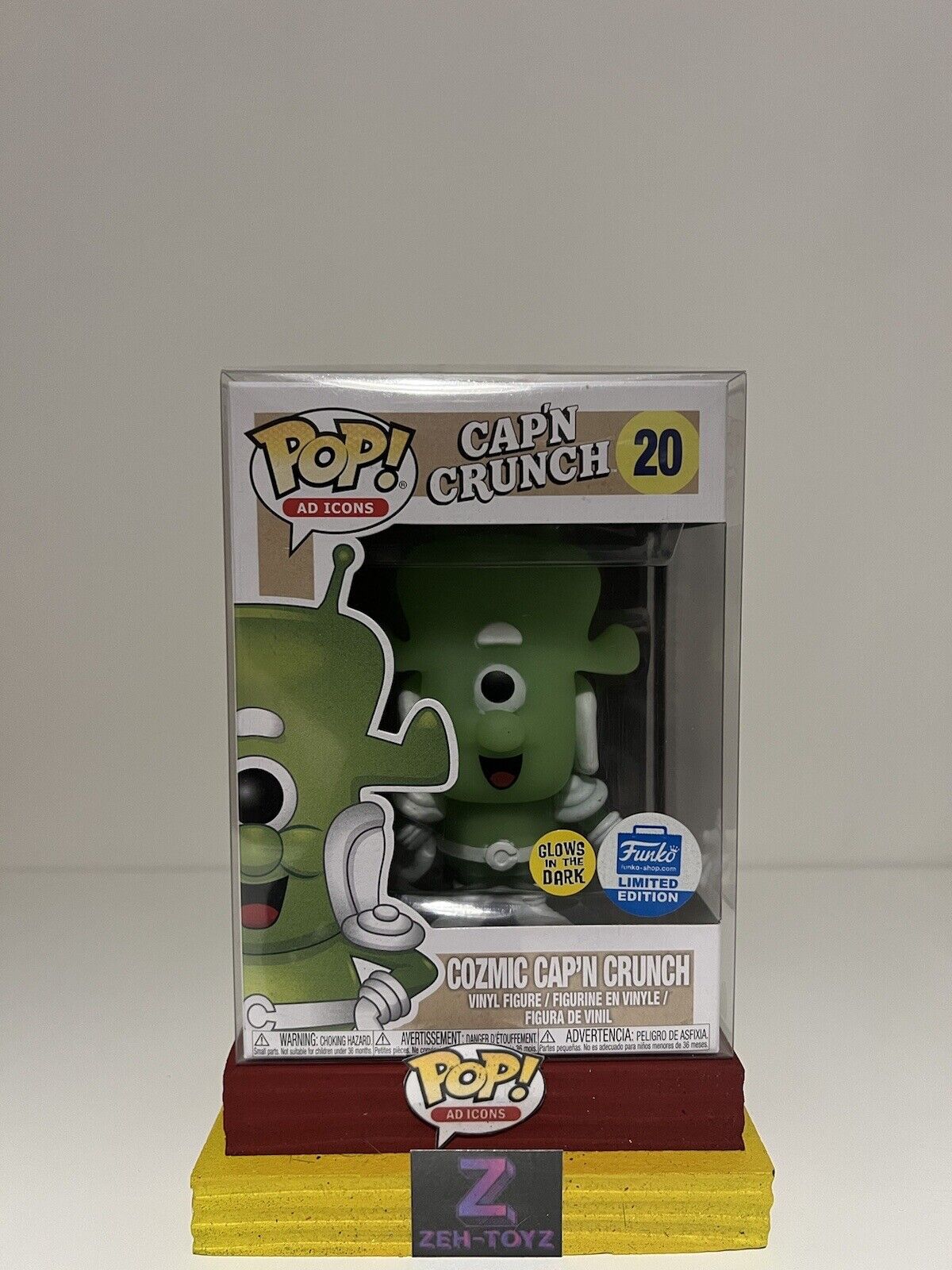 FUNKO POP Ad Icons Cap'n Crunch Cereal Cozmic Cap'n Crunch #20 Glow In The Dark