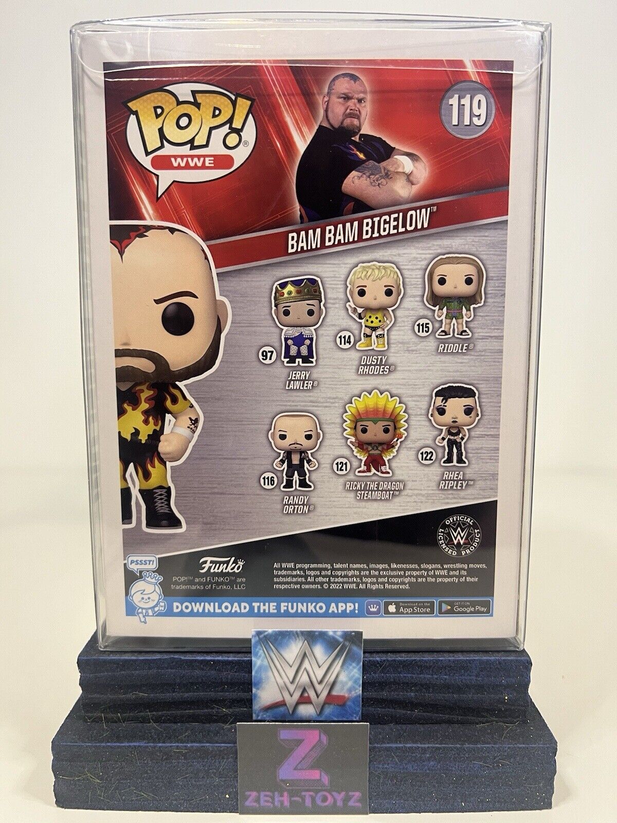 FUNKO POP! WWE Wrestling Bam Bam Bigelow #119 Glow In The Dark Special Edition