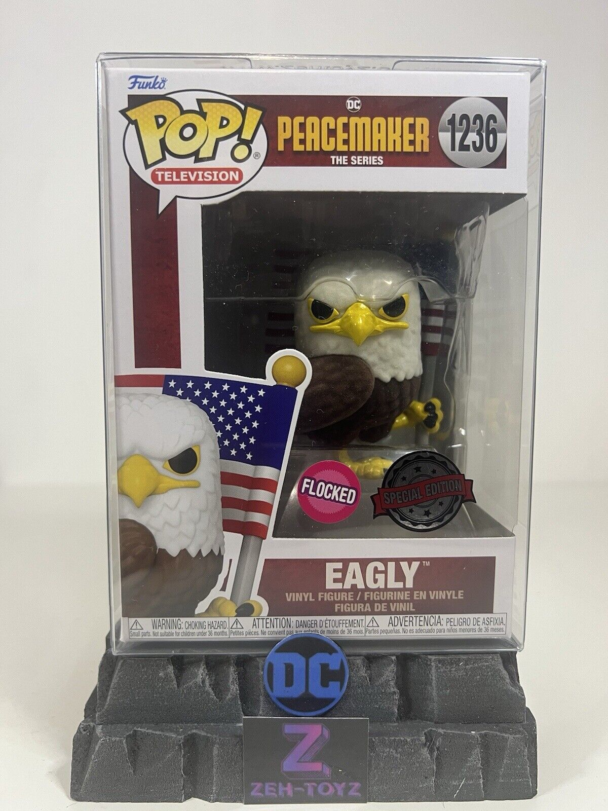 FUNKO POP! DC Universe Television Peacemaker Eagly Flocked Special Edition #1236