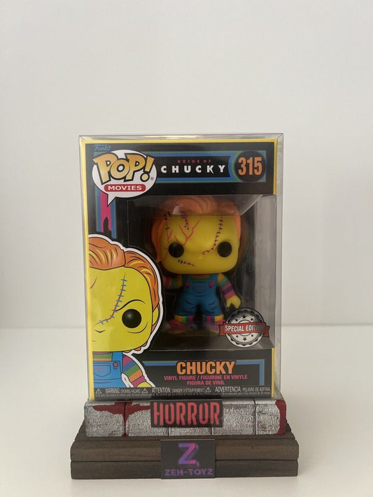 FUNKO POP! Horror Movies The Bride Of Chucky Blacklight Chucky #315