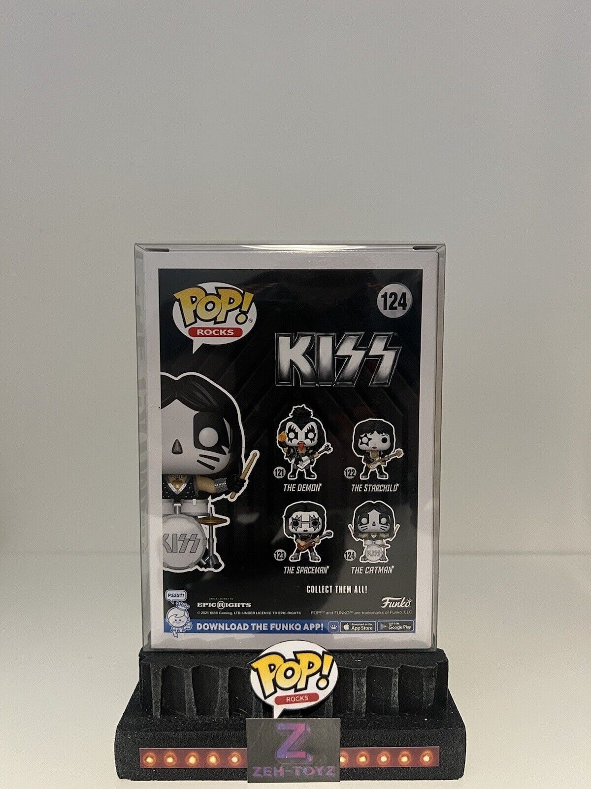 FUNKO POP! Music Pop Rocks Kiss The Catman #124 Glow In The Dark Exclusive