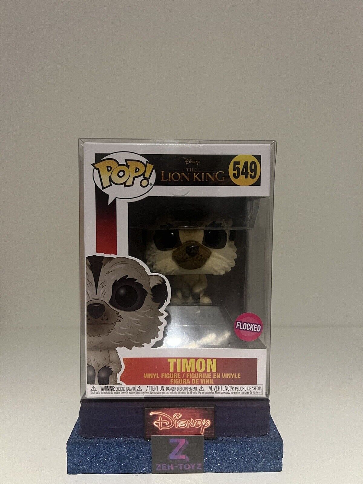 FUNKO POP! Disney Movies The Lion King Timon #549 Flocked