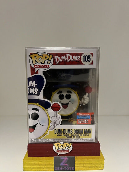 FUNKO POP Ad Icons Dum-Dums Drum Man #105 Convention Exclusive