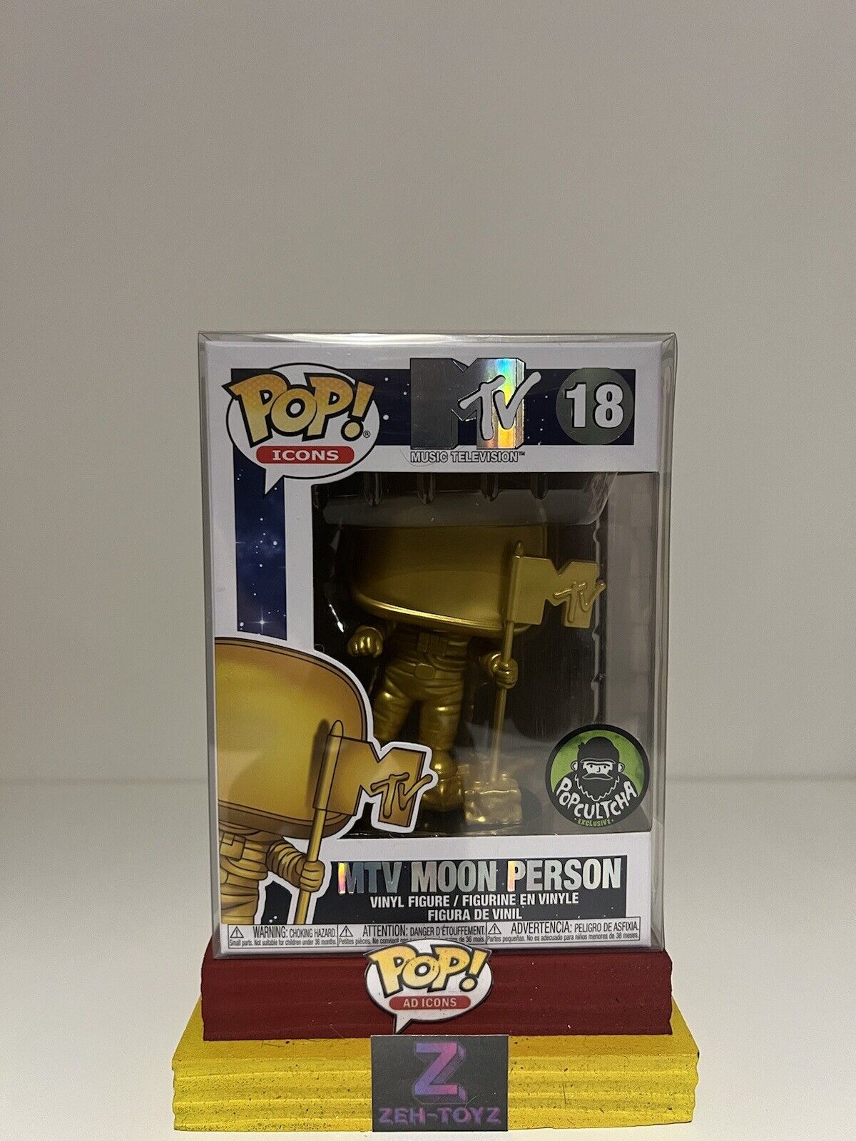 FUNKO POP Ad Icons MTV Moon Person #18 Popcultcha Exclusive