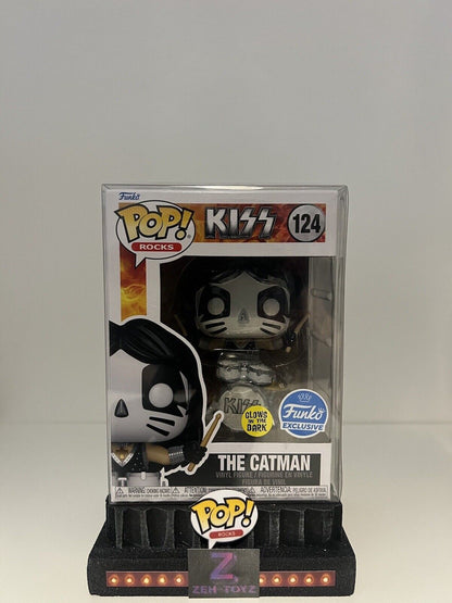 FUNKO POP! Music Pop Rocks Kiss The Catman #124 Glow In The Dark Exclusive