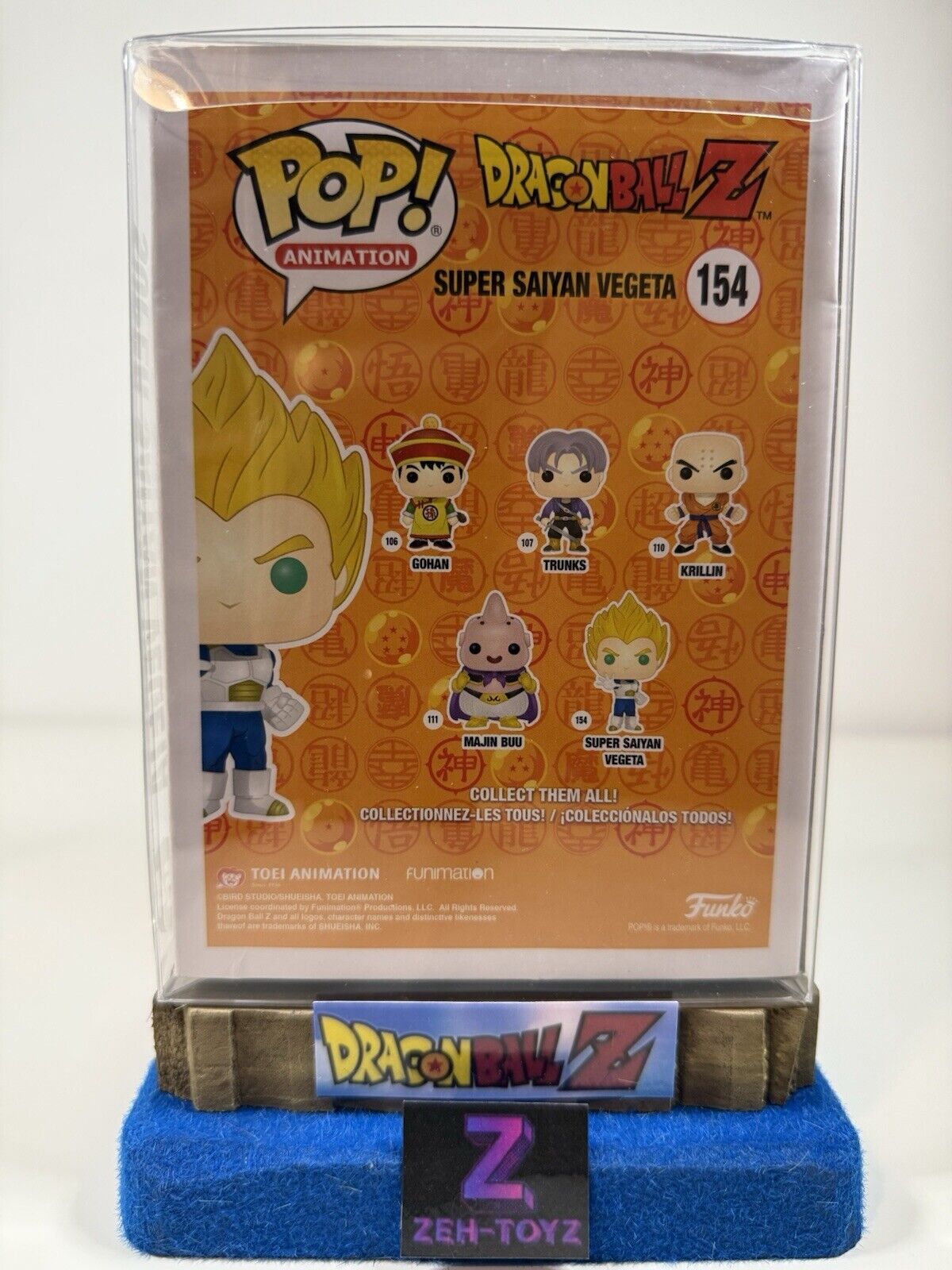 FUNKO POP! Anime Animation Dragonball Z Super Saiyan Vegeta #154 Con Exclusive