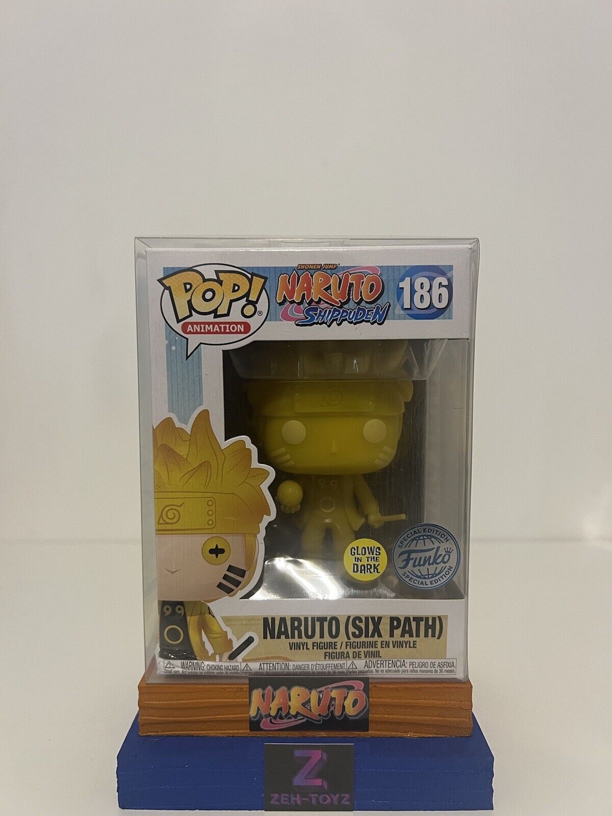 FUNKO POP! VINYL - NARUTO SHIPPUDEN - NARUTO (SIX PATH) #186 - GLOW IN THE DARK