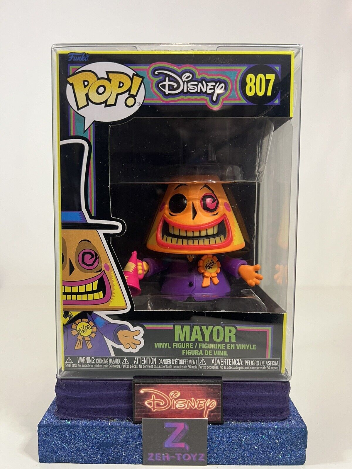 FUNKO POP! Disney The Nightmare Before Christmas Mayor #807 Blacklight