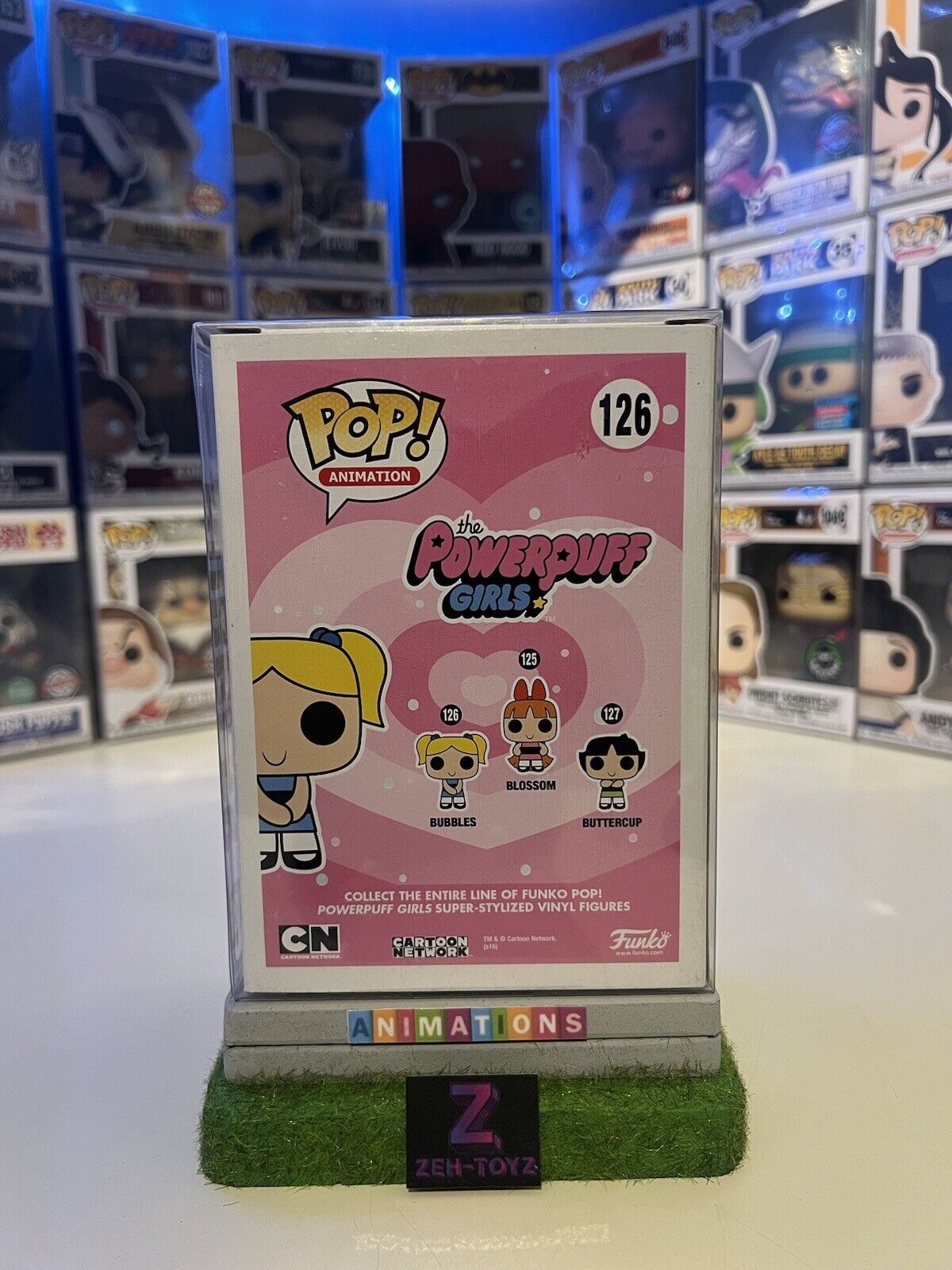 FUNKO POP! Animation Television TV Powerpuff Girls Bubbles #126 2016 Convention