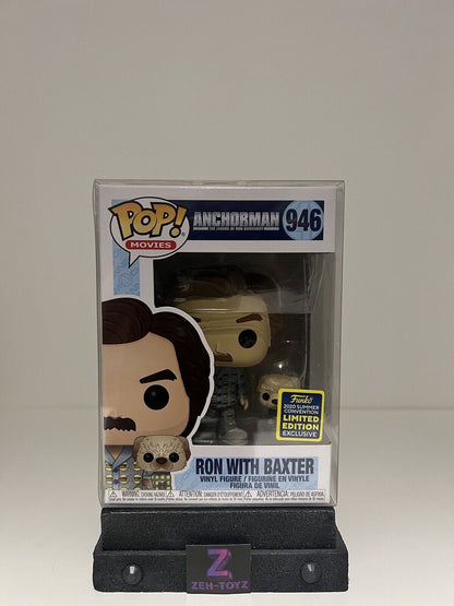 FUNKO POP! Movies Anchorman Ron With Baxter #946 2020 Summer Con Exclusive