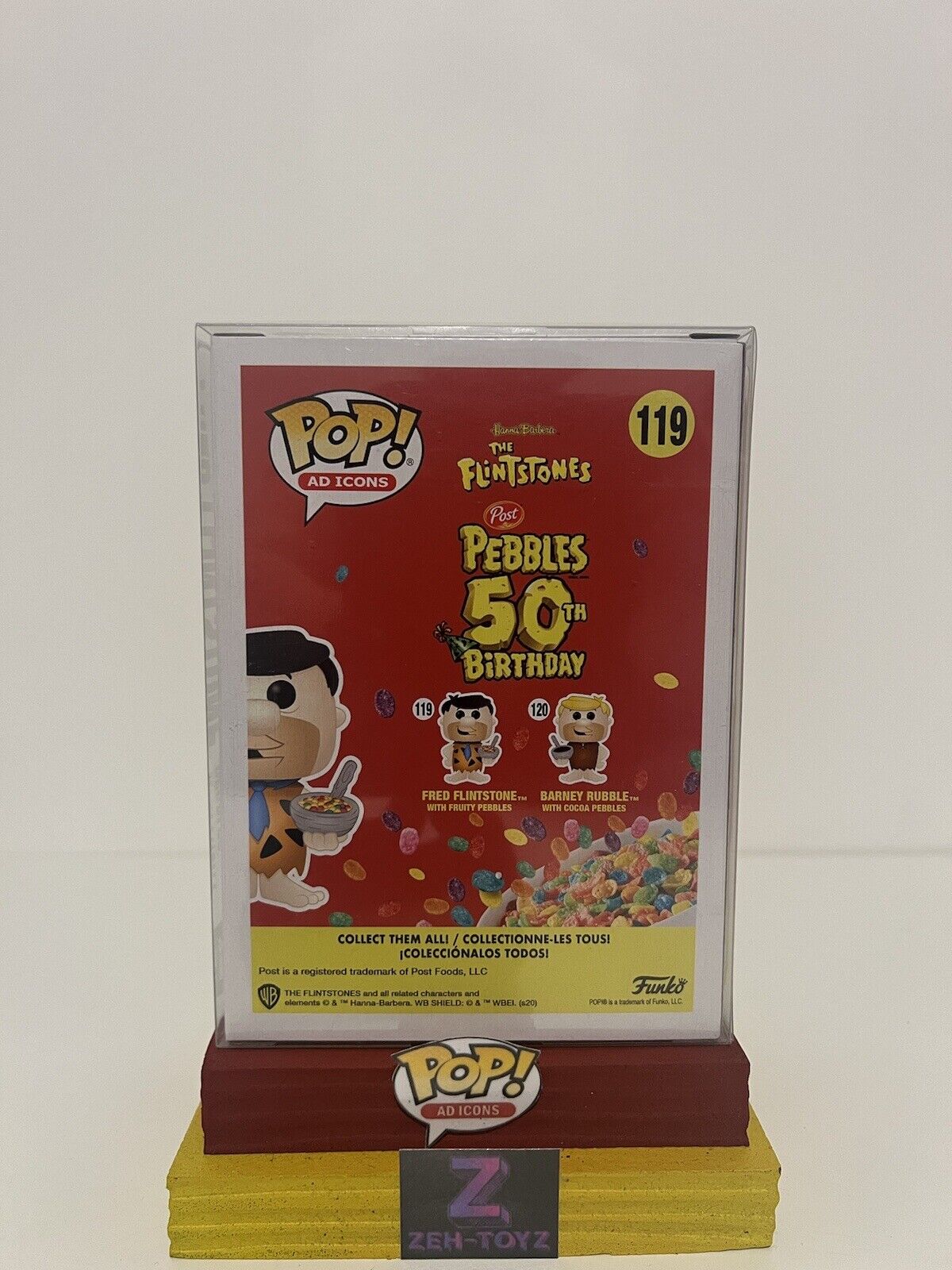 FUNKO POP! Ad Icons Fruity Pebbles Fred Flintstone With Fruity Pebbles #119