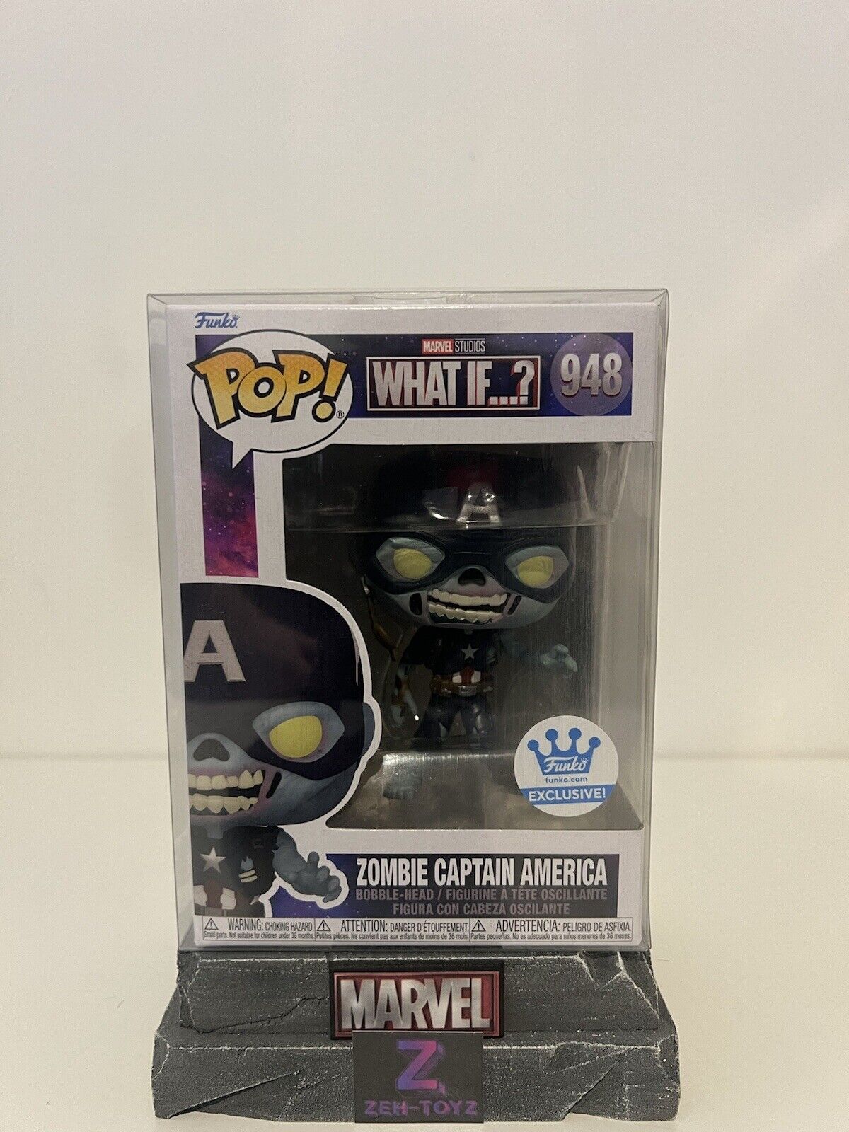 FUNKO POP! Marvel Studios What If...? Zombie Captain America #948 Exclusive