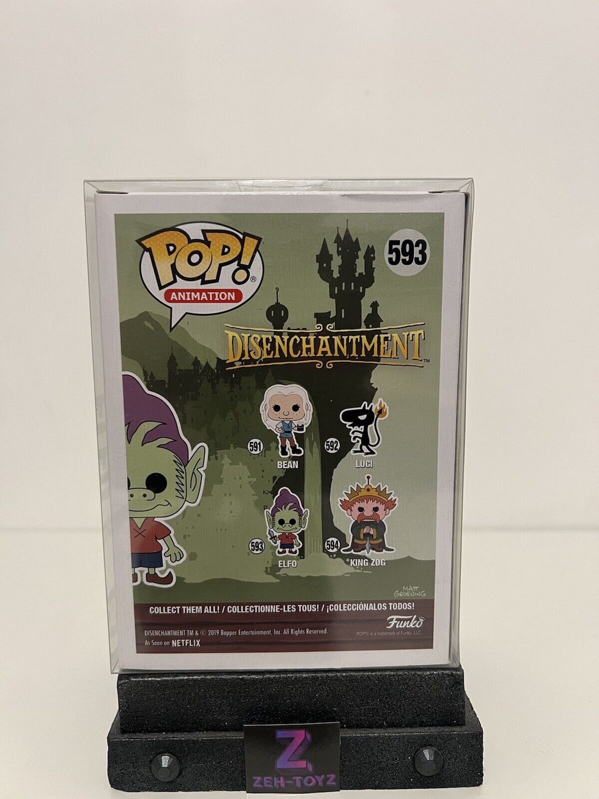 FUNKO POP! Animation Television Disenchantment Elfo #593 Rare Grail