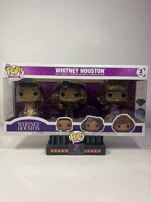 FUNKO POP! Music Pop Rocks Whitney Houston #3 Pack Special Edition