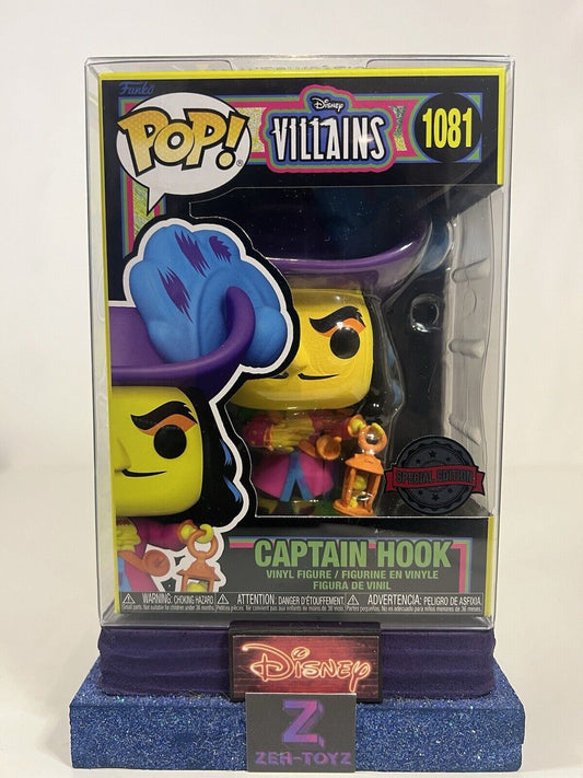 FUNKO POP! Disney Villains Captain Hook #1081 Special Edition Blacklight