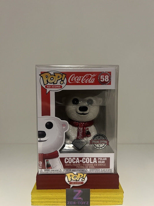 FUNKO POP! Ad Icons Coca-Cola Polar Bear #58 Special Edition Diamond Collection