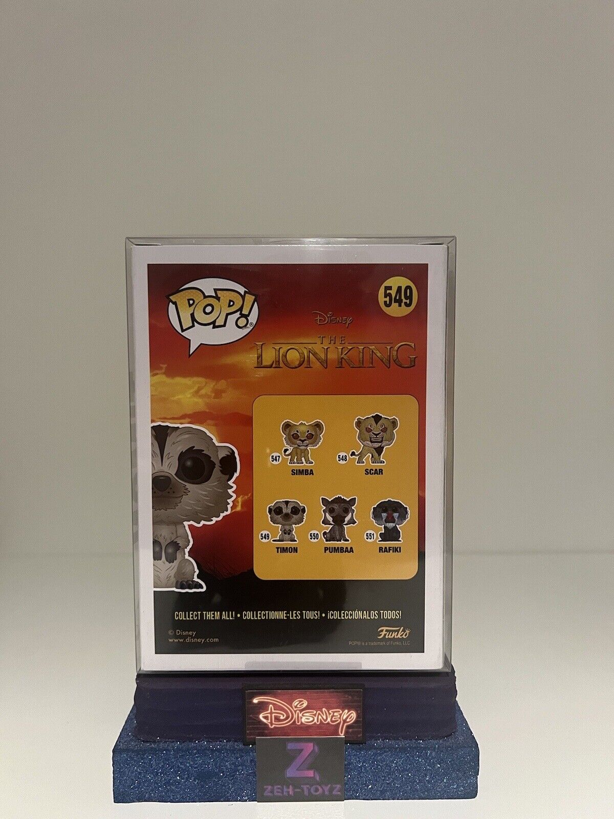 FUNKO POP! Disney Movies The Lion King Timon #549 Flocked