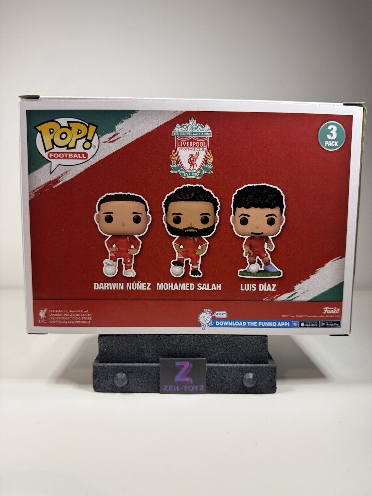 FUNKO POP! Football Liverpool FC Darwin Nunez Mohammed Salah Luis Diaz #3 Pack