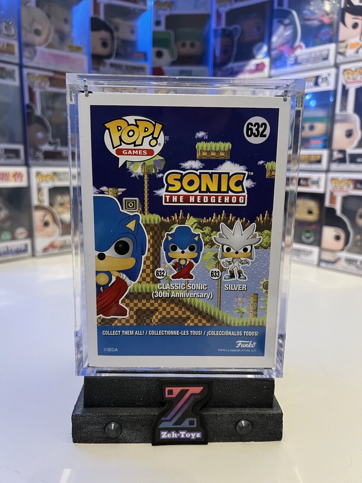 Classic Sonic (Flocked, Sonic the Hedgehog) 632 - Funko Shop Exclusive